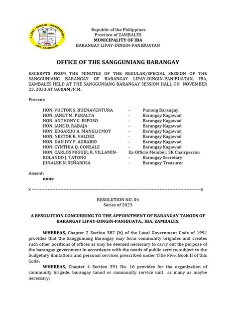 barangay tanod drawing|Resolution 2020.